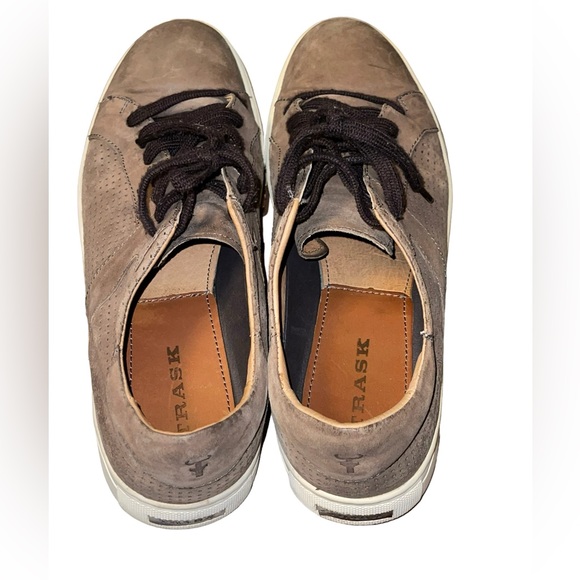 H.S. Trask Aaron Gray Italian Suede Causal Sneakers - Picture 9 of 16